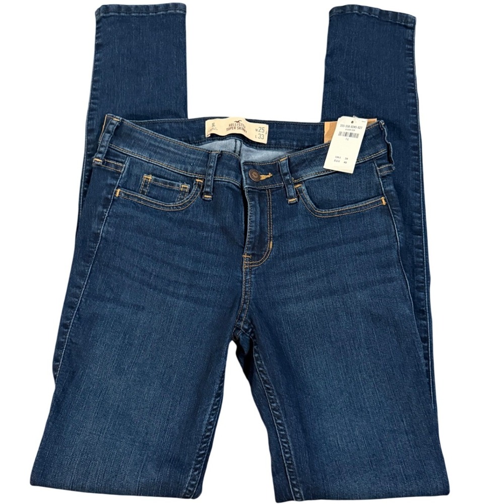 Hollister Super Skinny Dark Wash Low Rise Jeans W25 L33 1L New With Tags